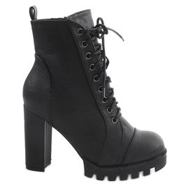 Bottines Cravates Workery 9102-1 Noir le noir