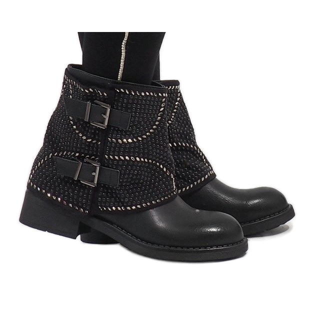 Marquiiz Bottines noires décorées 6352-PA le noir