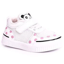 Apawwa Chaussures De Sport Enfant Avec Panda Blanc Et Rose Chico