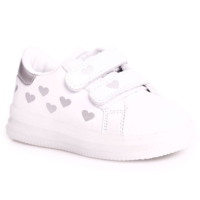 Apawwa Chaussures De Sport Enfant Avec Une Semelle Lumineuse Led Blanc-Argent Boomer blanche