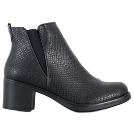 Sweet Shoes Bottines à imprimé serpent noir