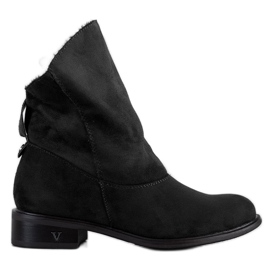 Weide Bottes avec une tige large noir