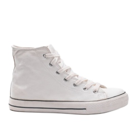Baskets classiques en cuir blanches pour hommes BF3222C