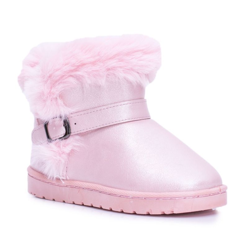 BUGO Bottes de neige chaudes pour enfants avec fourrure rose JellyBeans BUGO Bottes de neige chaudes pour enfants avec fourrure rose JellyBeans