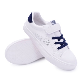 Baskets Enfant Avec Velcro Big Star DD374107 Blanc-Bleu Marine