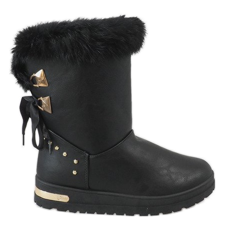 Bottes de neige femme AN-107 noires le noir
