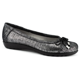 Dolce Pietro Ballerines femme 2105 noir et argent le noir Dolce Pietro Ballerines femme 2105 noir et argent le noir