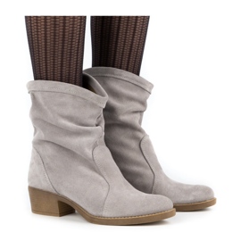 Olivier Bottines à talons gris Mona Olivier Bottines à talons gris Mona
