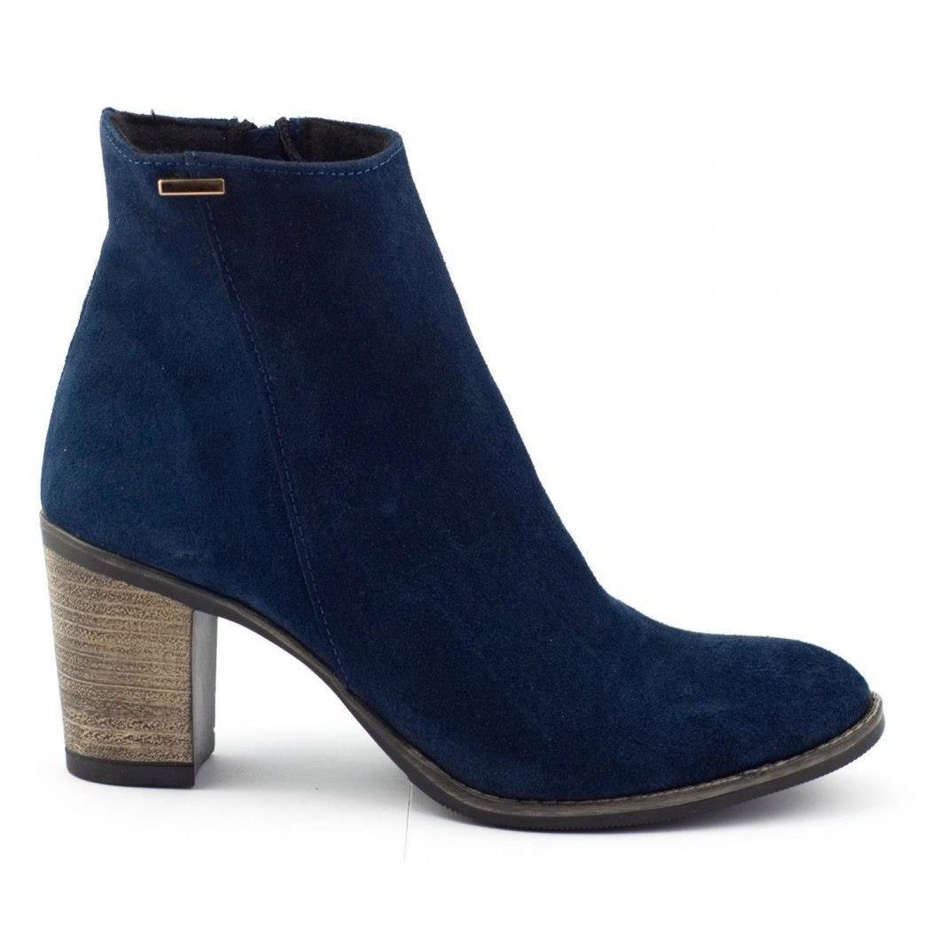 Olivier Bottines talons bleu marine Sara KeeShoes
