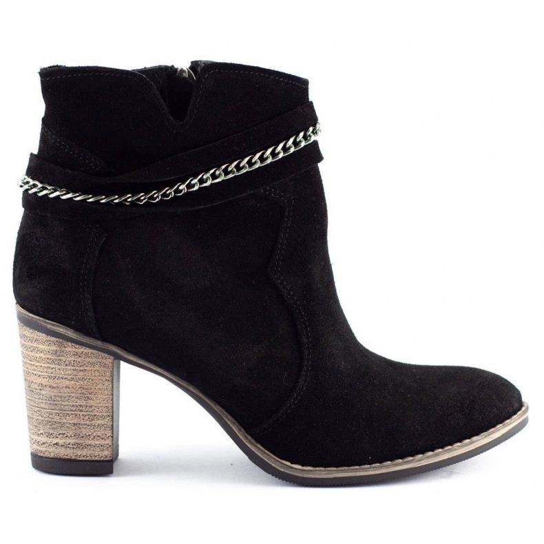 Olivier Boots avec chaine Megi noir le noir
