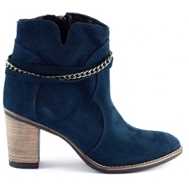 Olivier Boots à chaine Megi bleu marine