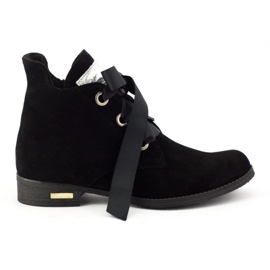 Olivier Bottines Flora noires à ruban