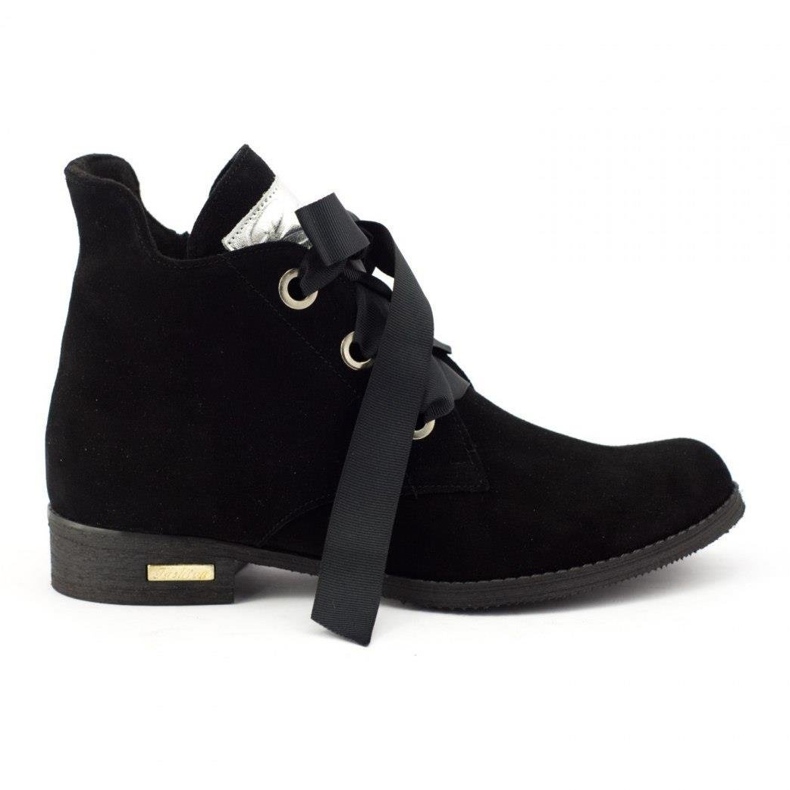 Olivier Bottines Flora noires à ruban le noir