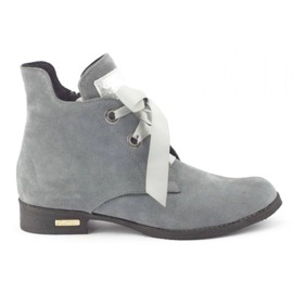 Olivier Bottines Flora grises avec un ruban