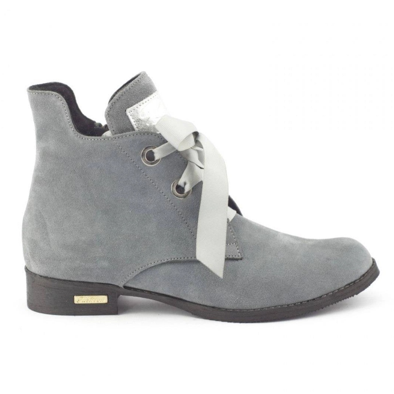 Olivier Bottines Flora grises avec un ruban