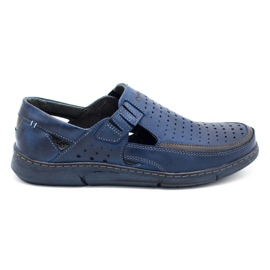 Polbut Chaussures homme été ajourées J73L bleu marine Polbut Chaussures homme été ajourées J73L bleu marine