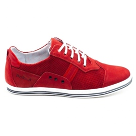 Polbut Chaussures casual homme 1801P nubuck rouge Polbut Chaussures casual homme 1801P nubuck rouge