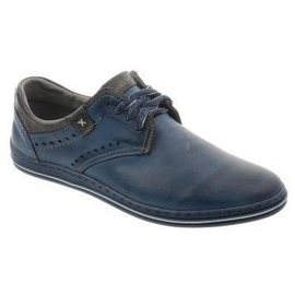 Polbut Chaussures décontractées pour hommes 402 bleu marine avec gris multicolore Polbut Chaussures décontractées pour hommes 402 bleu marine avec gris multicolore