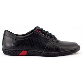 KOMODO Chaussures décontractées noires pour hommes 910