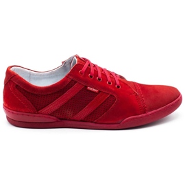 Polbut Chaussures décontractées pour hommes R3 Perforation rouge