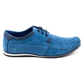 KOMODO Chaussures homme mocassins 875 bleu été KOMODO Chaussures homme mocassins 875 bleu été