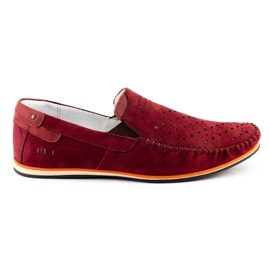 KOMODO Chaussures homme mocassins 876 bordeaux d'été rouge KOMODO Chaussures homme mocassins 876 bordeaux d'été rouge