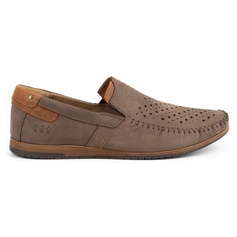KOMODO Chaussures homme mocassins 876 marron d'été brun