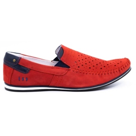 KOMODO Chaussures homme mocassins 876 été rouge KOMODO Chaussures homme mocassins 876 été rouge