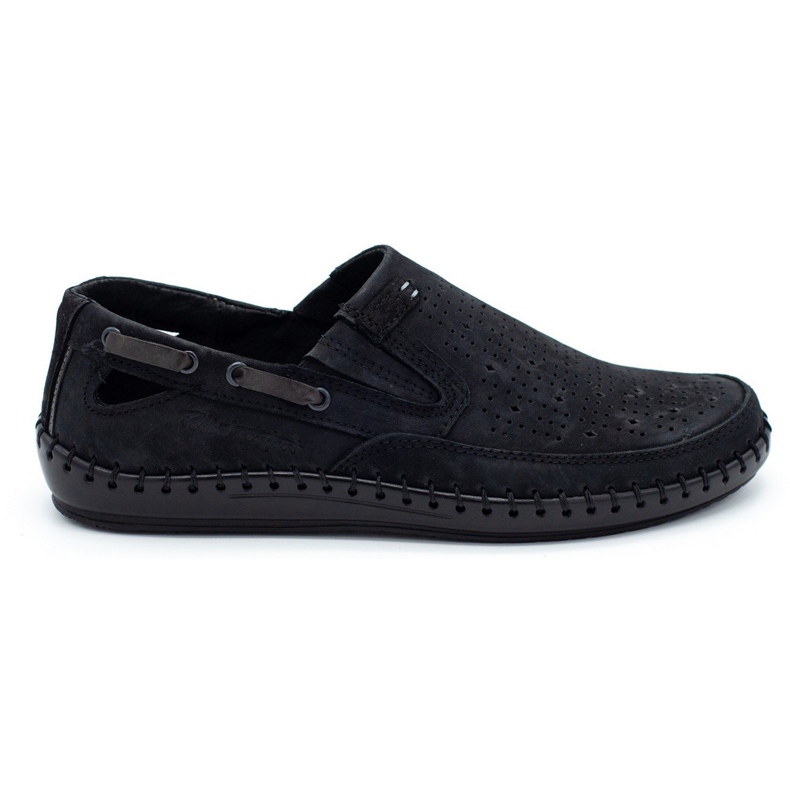 Polbut Mocassins ajourés homme noirs J68L le noir Polbut Mocassins ajourés homme noirs J68L le noir