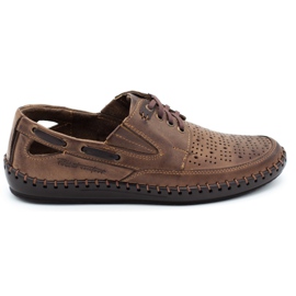 Polbut Mocassins ajourés homme J69L marron brun Polbut Mocassins ajourés homme J69L marron brun