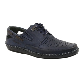 Polbut Chaussures homme, mocassins ajourés J69L bleu marine Polbut Chaussures homme, mocassins ajourés J69L bleu marine