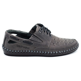 Polbut Mocassins homme ajourés gris J69L Polbut Mocassins homme ajourés gris J69L