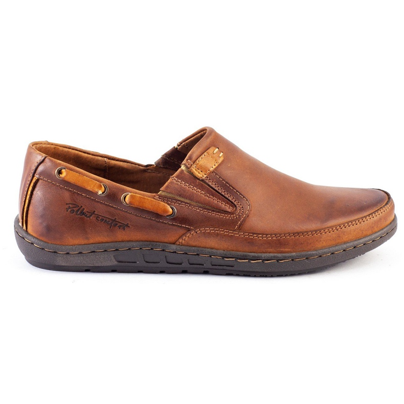Polbut Mocassins homme J68 / 2 camel orange Polbut Mocassins homme J68 / 2 camel orange