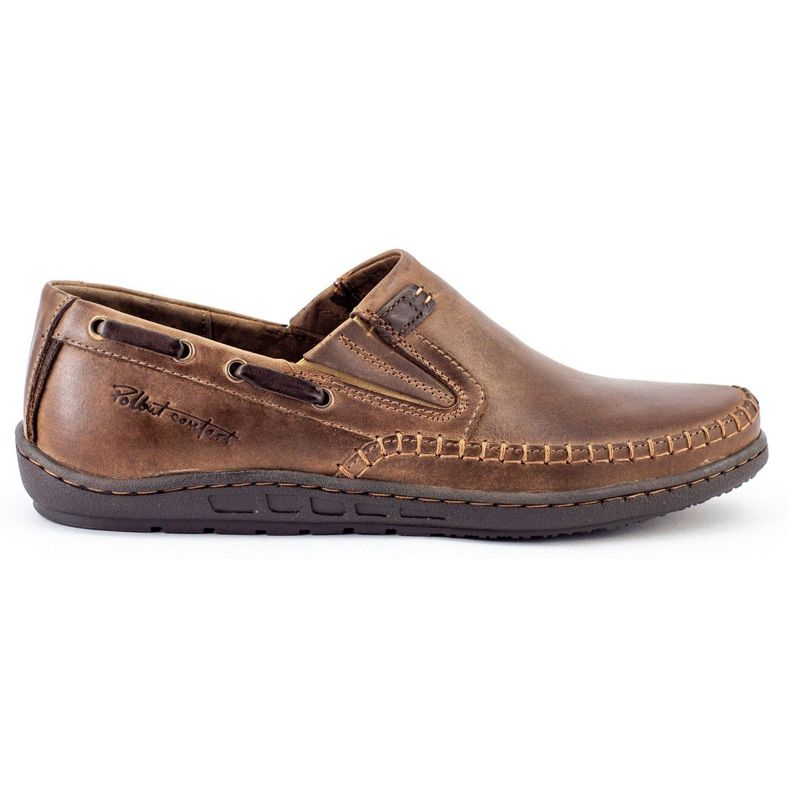 Polbut Chaussures homme mocassins J68 / 4 marron brun