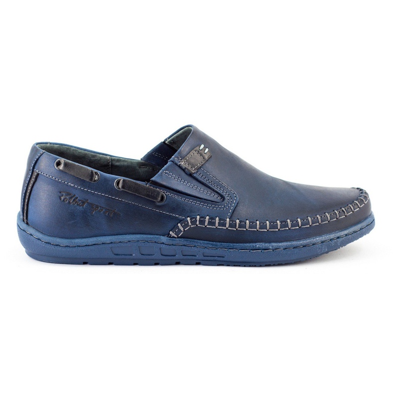 Polbut Chaussures homme mocassins J68 / 4 bleu marine