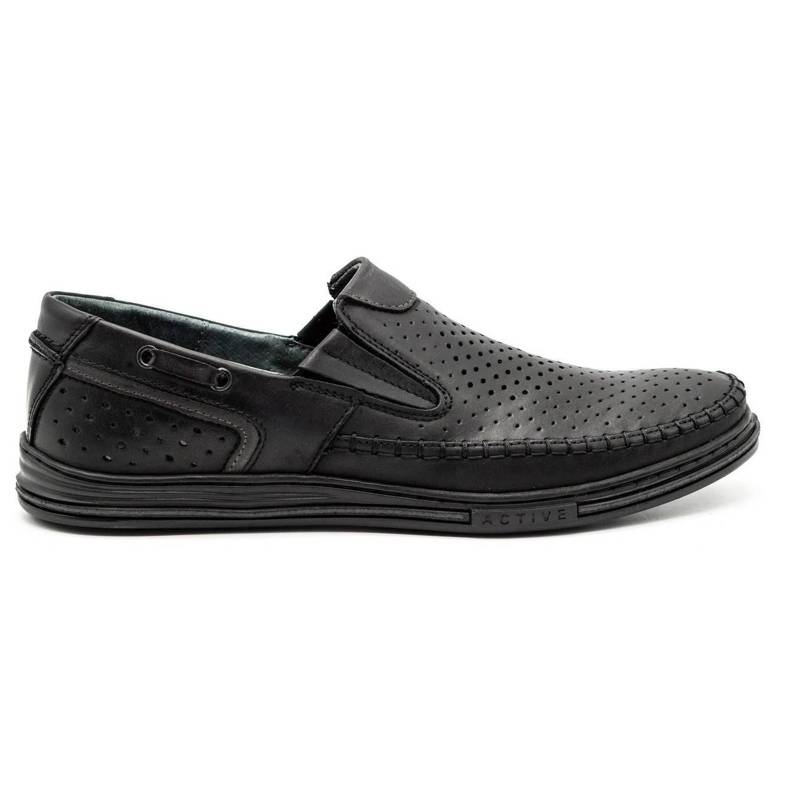Polbut Chaussures d'été en cuir pour hommes 09 pour l'été noir avec gris multicolore