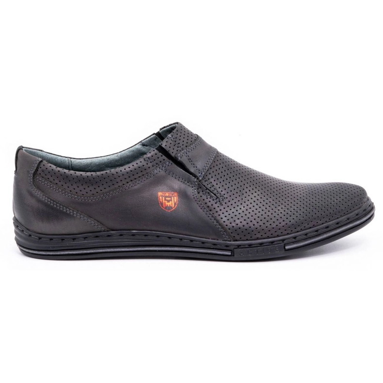 Polbut Chaussures en cuir homme 362 perforation grise