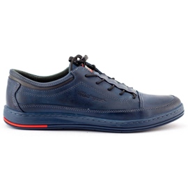 Polbut Chaussures casual homme cuir K22 bleu marine multicolore