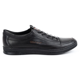 Polbut Chaussures casual en cuir pour hommes K22 kabir noir