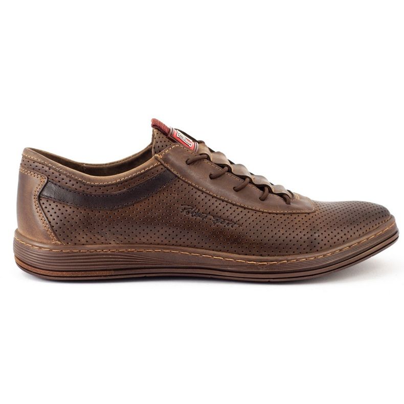Polbut Chaussures casual en cuir pour hommes K23P marron brun Polbut Chaussures casual en cuir pour hommes K23P marron brun