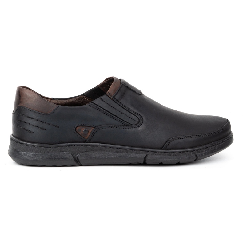 Polbut Chaussures sans lacets pour hommes J51 noir le noir
