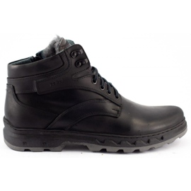 Polbut Bottes d'hiver pour hommes noires J60S
