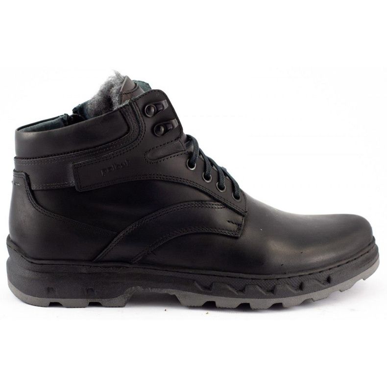 Polbut Bottes d'hiver pour hommes noires J60S le noir