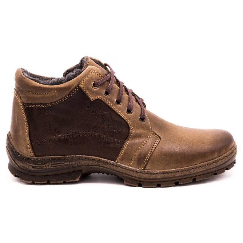 Polbut Chaussures d'hiver pour hommes K9s marron brun
