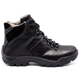KENT Chaussures d'hiver pour hommes Bottes de neige 119, trekking noir