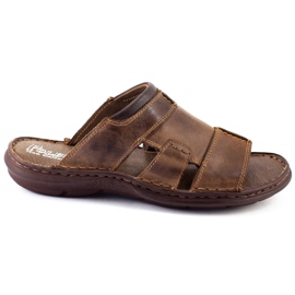 Polbut Chaussons homme 358 marron gris