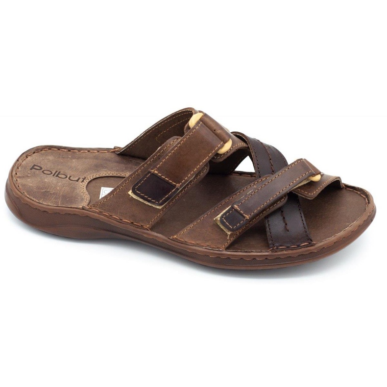 Polbut Chaussons marron homme SA06 brun Polbut Chaussons marron homme SA06 brun