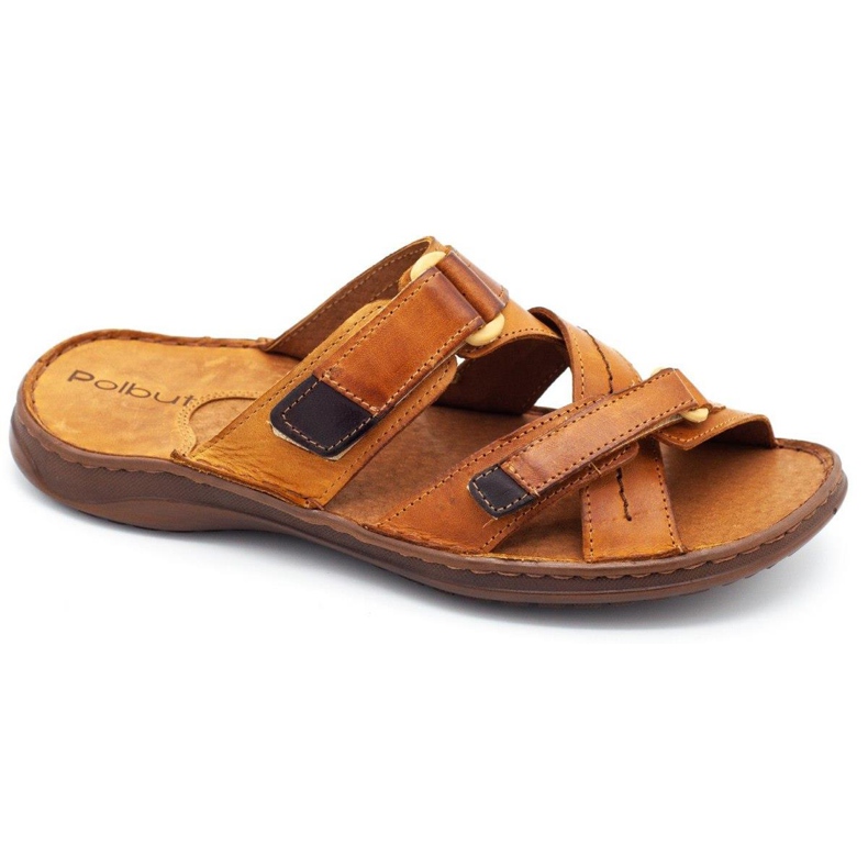 Polbut Chaussons homme SA06 rouge orange Polbut Chaussons homme SA06 rouge orange