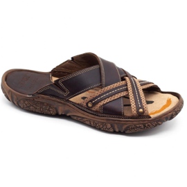 Lemar Chaussons cuir homme 1654 marron brun Lemar Chaussons cuir homme 1654 marron brun