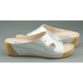 Tyche Chaussons compensés 590 blanc et argent Tyche Chaussons compensés 590 blanc et argent